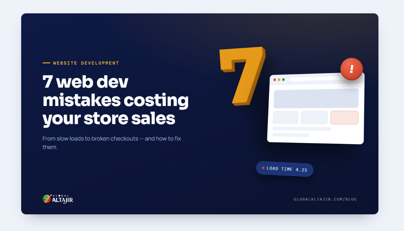 7 Errores Cruciales de Desarrollo Web que le están Costando Ventas a tu Tienda de E-Commerce en la UE