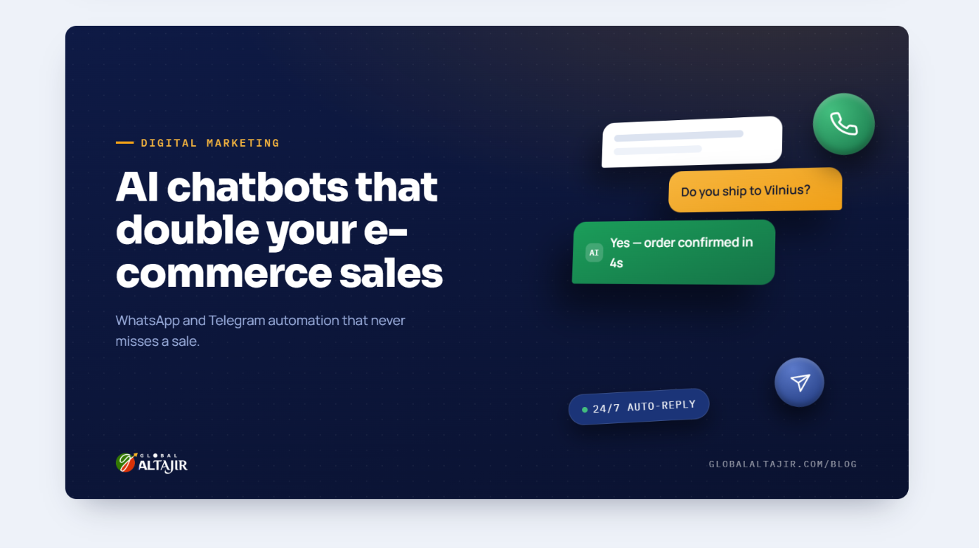 5 formas en que los chatbots de IA en WhatsApp y Telegram pueden duplicar tus ventas de comercio electrónico