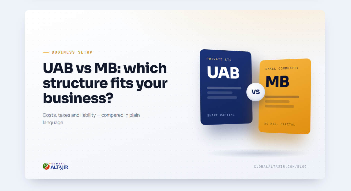 Lithuania UAB vs. MB: ¿Qué Estructura Corporativa es la Correcta para tu Negocio en la UE?